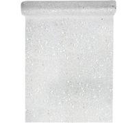 SANTEX 4446-4-30, Chemin de table Tulle pailletée, Argent argent G