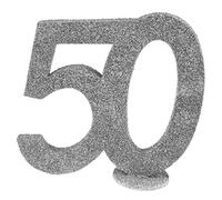 SANTEX 4752-50, Chiffre Anniversaire vertical déco, 50 ans Argent