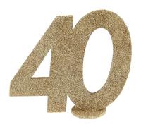 SANTEX 4753-40, Chiffre Anniversaire vertical déco, 40 ans Or