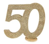 SANTEX 4753-50, Chiffre Anniversaire vertical déco, 50 ans Or