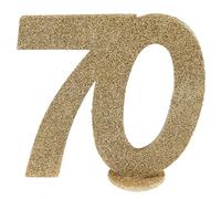 SANTEX 4753-70, Chiffre Anniversaire vertical déco, 70 ans Or