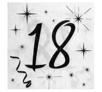 SANTEX 5241-18 Sachet de 20 serviettes 18 ans