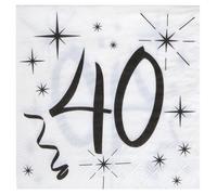 SANTEX 5241-40 Sachet de 20 serviettes 40 ans