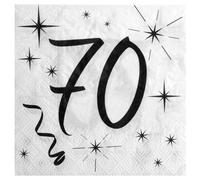 SANTEX 5241-70 Sachet de 10 serviettes 70 ans