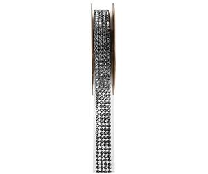 SANTEX 5267-4-15, Ruban strass autocollant, argent