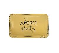 SANTEX 5610-3-20, Sachet 5 Plateaux rectangulaires Apéro métallisés or