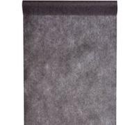 SANTEX 5696-11-30, Chemin de table en intissé 25 METRES, Noir Noir G