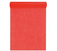 SANTEX 5696-7-30, Chemin de table en intissé 25 METRES, Rouge