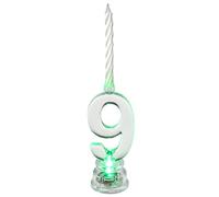 SANTEX 5861-9, Bougie Led Anniversaire avec mèches, chiffre 9