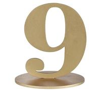 SANTEX 6184-9, Grand Chiffre Vertical déco 16cm, Chiffre 9 Or