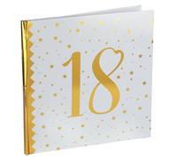 Santex Livre d'or 6185-18 – 18 ans blanc et or métallique, étoiles dorées, 44 pages