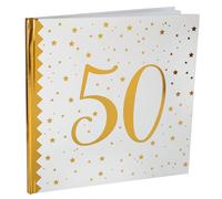Santex Livre d'or 6185-50 Joyeux Anniversaire âge métallisé 50 ans Blanc Or Multicolore