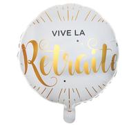 Santex Ballon Alu Vive la Retraite 6239-1 35 cm Sachet de 1