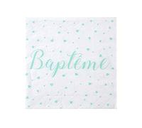 SANTEX 6340-28, Sachet de 20 Serviettes Baptême, Vert Menthe