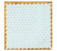 SANTEX 6830-6, Sachet de 20 Petites Serviettes Pois dorés, Ciel