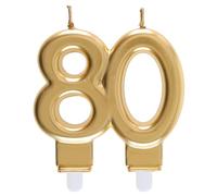 SANTEX 6930-80, Bougie des Âges 80 Ans, Or