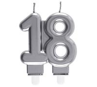 SANTEX 6931-18, Bougie des Âges 18 ans, Argent