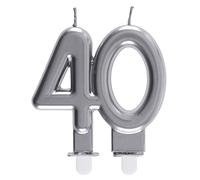 SANTEX 6931-40, Bougie des Âges 40 ans, Argent