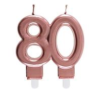 SANTEX 6932-80, Bougie des Âges 80 Ans, Rose Gold