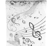 Santex 70090 Musique Chemin de Table Blanc Blanc G