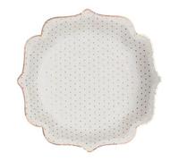 SANTEX 7094-1, Sachet de 10 assiettes pois brillants, blanches