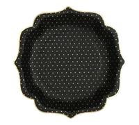 SANTEX 7094-11, Sachet de 10 Assiettes pois dorés, noires