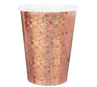 SANTEX 7188-20, Sachet de 10 Gobelets Etincelants métal Rose Gold