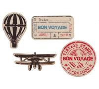 SANTEX 7382-99, Sachet de 20 confettis Bon Voyage en Bois
