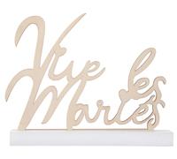 SANTEX 7395-26, Lettres Vive Les mariés 18cm sur Socle