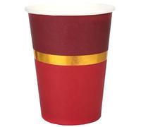 SANTEX 7461-7, Sachet de 10 Gobelets Noël Chic, Rouge