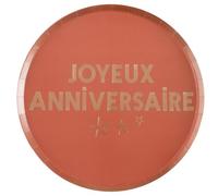 SANTEX 7983-112, Paquet de 10 Assiettes anniversaire Star d'un jour, Terracoota