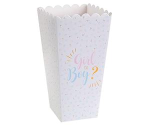 Santex 8 BOITES À Pop-Corn Carton Baby Gender 6X8X17CM