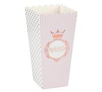 8 boîtes à pop-corn princesse 6x8x17cm or rose - chalayer 000724900000020 Rose