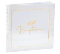SANTEX 8016-3, Livre d'or Baptême, Blanc et Or
