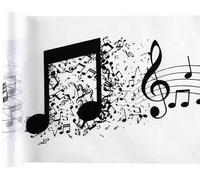 SANTEX 8362-1-30, Chemin de Table Musique CLÉ DE Sol 5m Blanc