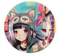 Santex 8481-99, Paquet de 10 Assiettes Manga 22,5cm