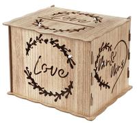 SANTEX 8495-26, Tirelire Mariage en Bois 22x30cm