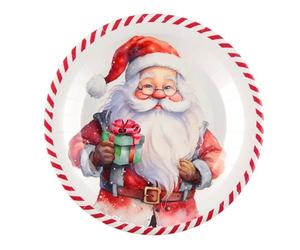 Santex 8651-99, Paquet de 10 Assiettes Père Noël 22,5cm