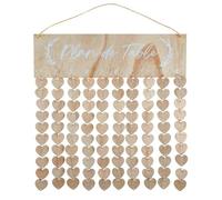 Santex 8842-26, Plan de Table Mariage Naturel en Bois et Corde 45x48cm