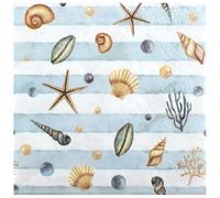 Santex 8891-99, Sachet de 20 Serviettes Coquillages en Papier 33x33cm
