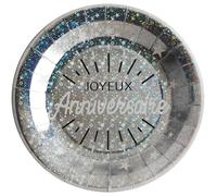 Santex Assiette de Table fête Joyeux Anniversaire Argent métallique (x10) R/6647