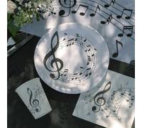 Santex Assiettes - Gamme musicale - lot de 10