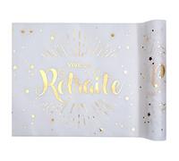 Santex Chemin de Table Retraite Blanc et Or 30cm x 5m (x1) REF/5726