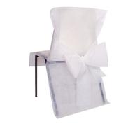 Santex Housse de Chaise 2931 – Sachet de 10 non tissé avec nœud Blanc