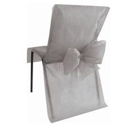 SANTEX Housse de Chaise avec Noeud Gris