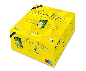 Santex Lingettes au citron rafraîchissantes parfumées Boîte de 100 sachets