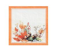 Santex mariage - 20 SERVIETTES COCKTAIL PAPIER AUTOMNE 25CM ORANGE