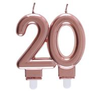 Santex Bougie des Âges 20 Ans – Rose Gold métallique (x1)