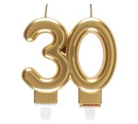 Santex Bougie de mariage Bougie des Âges 30 Ans - Or