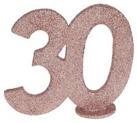 Santex mariage Chiffre Anniversaire Vertical déco, 30 Ans Rose Gold